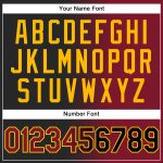 Custom Black Crimson-Gold Gradient Baseball Jersey - Personalized Fashion Jersey Personalized Black Crimson-Gold Gradient