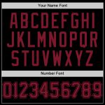 Custom Name Number Authentic Throwback Baseball Jersey Black Crimson Mesh - Personalized Team Jersey Personalized Black Crimson