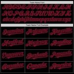 Custom Name Number Authentic Throwback Baseball Jersey Black Crimson Mesh - Personalized Team Jersey Personalized Black Crimson