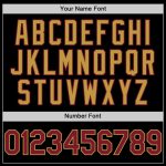 Custom Team Name Number Two Tone Hoodie Jacket - Black Crimson Old Gold Bomber Full-Snap Varsity Letterman Personalized Black