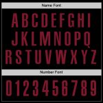 Custom Team Name and Number Black Crimson Performance Golf Polo Shirt - Personalized Athletic Apparel Personalized Black