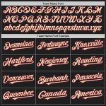 Custom Name and Number Softball Jersey - Personalized Unisex Black Crimson Pinstripe Two-Button Cream Design Personalized