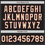 Custom Name and Number Softball Jersey - Personalized Unisex Black Crimson Pinstripe Two-Button Cream Design Personalized