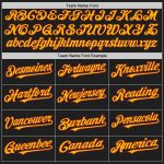 Custom Name Number Black Crimson Pinstripe Softball Jersey Unisex Two-Button Gold Design Personalized Black Crimson Pinstripe