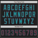 Custom Name Number Authentic Baseball Jersey Personalized Black Crimson Teal Personalized Black Crimson-Teal Authentic Baseball