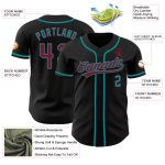 Custom Black Crimson-Teal Baseball Jersey for Personalized Team Spirit Personalized Black Crimson-Teal Baseball Jersey