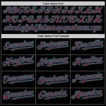 Custom Team Bomber Hoodie Jacket with Personalized Name & Number - Black Crimson-Teal Full-Snap Varsity Letterman Personalized