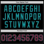 Custom Team Bomber Hoodie Jacket with Personalized Name & Number - Black Crimson-Teal Full-Snap Varsity Letterman Personalized