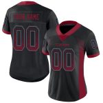 Custom Football Jersey - Personalized Black Crimson-Teal Mesh with Name and Number Personalized Black Crimson-Teal Mesh Drift