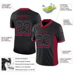Personalized Football Jersey - Black Crimson-Teal Mesh Drift Style Personalized Black Crimson-Teal Mesh Drift Fashion Football