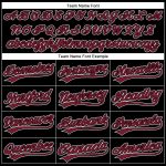 Personalized 3D Curve Solid Black Crimson-White Baseball Jersey for Custom Style Personalized Black Crimson-White 3D Curve