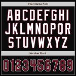 Custom Varsity Letterman Jacket with Name and Number - Personalized Black Crimson-White Bomber Full-Snap Style Personalized