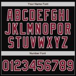 Personalized Varsity Letterman Bomber Jacket Black Crimson White Full-Snap Two Tone Personalized Black Crimson-White Bomber
