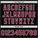 Custom Name Number Two Tone Bomber Jacket Black Crimson White Varsity Full-Snap Letterman Personalized Black Crimson-White