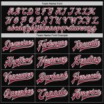 Personalized Varsity Letterman Bomber Jacket Black Crimson-White Two Tone Full-Snap Personalized Black Crimson-White Bomber