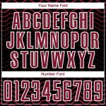 Personalized Black Geometric Lines Soccer Jersey - Crimson and White Sublimation Uniform 3 Personalized Black Crimson-White