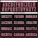 Personalized Black Geometric Lines Soccer Jersey - Crimson and White Sublimation Uniform 3 Personalized Black Crimson-White