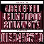 Personalized Black and Crimson White Geometric Lines Soccer Jersey Uniform Personalized Black Crimson-White Geometric Lines