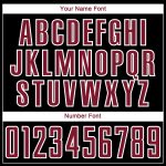 Personalized Soccer Jersey - Black Crimson-White Lines Sublimation Design Personalized Black Crimson-White Lines Sublimation