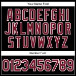 Custom Name and Number Personalized Black Crimson-White Performance Golf Polo Shirt Personalized Black Crimson-White Performance