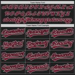 Personalized Black Crimson White Unisex Softball Jersey - Two-Button Design Personalized Black Crimson-White Two-Button Unisex