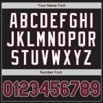 Personalized Black Crimson White Unisex Softball Jersey - Two-Button Design Personalized Black Crimson-White Two-Button Unisex