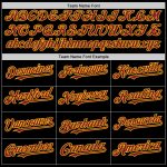Personalized Black and Yellow Throwback Baseball Jersey - Custom Mesh Design Personalized Black Crimson-Yellow Mesh Throwback