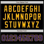 Personalized Black and Dark Purple Gold Baseball Jersey for Men and Women Personalized Black Dark Purple-Gold Baseball Jersey
