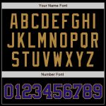 Personalized Black Dark Purple Gold Baseball Jersey for Men and Women Personalized Black Dark Purple-Old Gold Baseball Jersey