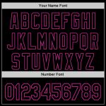 Personalized Black Deep Pink 3D Pattern Rave Monster Jersey - Authentic Baseball Jersey Personalized Black Deep Pink 3D Pattern