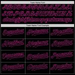 Personalized Black Deep Pink 3D Pattern Rave Monster Jersey - Authentic Baseball Jersey Personalized Black Deep Pink 3D Pattern
