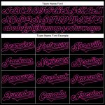 Custom Black and Deep Pink 3D Pattern Baseball Jersey with Rave Monster Design, Personalized Team Name and Number Personalized