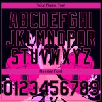 Personalized 3D Pink Ribbon Breast Cancer Performance T-Shirt - Black Deep Pink Personalized Black Deep Pink 3D Pink Ribbon