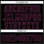 Personalized 3D Rave Monster Baseball Jersey in Black and Deep Pink Personalized Black Deep Pink 3D Rave Monster Baseball