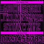 Custom Team Basketball Jersey with Personalized Name and Number, Black Deep Pink Tracks Round Neck Sublimation Suit Personalized