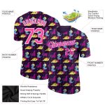 Personalized 3D Dinosaur T-Shirt for Kids - Black, Deep Pink & White Performance Shirt Personalized Black Deep Pink-White