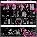Custom Name and Number Authentic Basketball Jersey in Personalized Black Deep Pink-White 3D Torn Paper Design Personalized