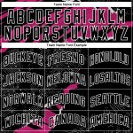 Custom Name and Number Authentic Basketball Jersey in Personalized Black Deep Pink-White 3D Torn Paper Design Personalized