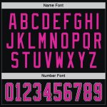 Custom Personalized Hockey Jersey with Name and Number - Black Deep Pink-White Team Jersey Personalized Black Deep Pink-White