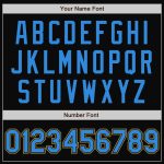 Personalized Two Tone Varsity Letterman Jacket Black Electric Blue Old Gold Full-Snap Bomber Personalized Black Electric