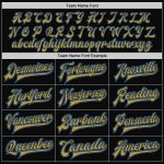 Personalized Two Tone Varsity Letterman Jacket Black Electric Blue Old Gold Full-Snap Bomber Personalized Black Electric