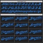 Personalized 3D Confetti Baseball Jersey in Black Electric Blue-Orange Personalized Black Electric Blue-Orange 3D Confetti