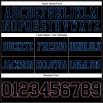 Custom Black Electric Blue-Orange Mesh Football Jersey - Personalized Team Name & Number Personalized Black Electric Blue-Orange