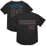 Custom Personalized Baseball Jersey - Black Electric Blue-Orange Mesh, Authentic Throwback with Team Name and Number Personalized
