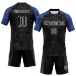 Custom Name Number Personalized Liquid Fluid Volleyball Jersey in Black Electric Blue Pink Purple Personalized Black Electric