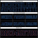 Personalized Electric Blue-Red Black Mesh Football Jersey - Custom Sports Apparel Personalized Black Electric Blue-Red Mesh