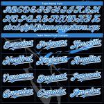 Personalized 3D Lightning Baseball Jersey in Black & Electric Blue-White Personalized Black Electric Blue-White 3D Lightning