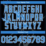 Personalized Lightning 3D Pattern Black Electric Blue Baseball Jersey Custom Name & Number Personalized Black Electric Blue-White