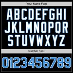 Custom Two Tone Hoodie Jacket Varsity Letterman Bomber Electric Blue-White with Personalized Name and Number Personalized