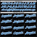 Custom Two Tone Hoodie Jacket Varsity Letterman Bomber Electric Blue-White with Personalized Name and Number Personalized